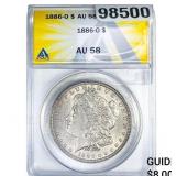 1886-O Morgan Silver Dollar ANACS AU58