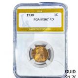 1930 Wheat Cent PGA MS67 RD