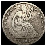 1854-O Silver Half Dollar LIGHTLY CIRCULATED