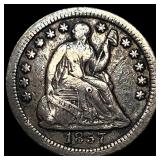 1857-O Silver Half Dime NEARLY UNCIRCULATED