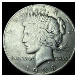 1935 Silver Peace Dollar NEARLY UNCIRCULATED