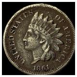 1861 Indian Head Cent NEARLY UNCIRCULATED