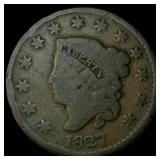 1827 Large Cent LIGHTLY CIRCULATED