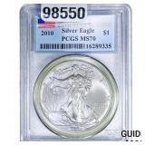 2010 Silver Eagle PCGS MS70