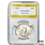 1955 Franklin Half Dollar PGA MS65 Bugs Bunny