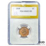1908 Indian Head Cent PGA MS65 RD