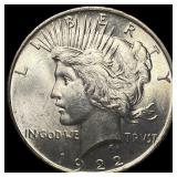 1922 Silver Peace Dollar GEM BU