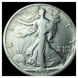 1916-S Silver Walking Liberty Half Dollar  NEARLY
