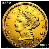 1847-O $2.50 Gold Quarter Eagle CHOICE AU