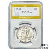 1941 Walking Liberty Half Dollar PGA MS65