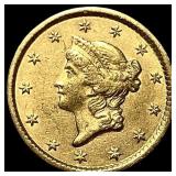 1852 Gold $1 Liberty Head Type 1 CHOICE AU