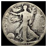 1921-S Silver Walking Liberty Half Dollar NICELY C