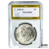 1904-O Morgan Silver Dollar PGA MS63