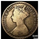 1862 Great Britain Victoria Silver 1 Florin KM-746