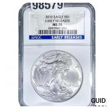 2010 Silver Eagle NGC MS70