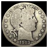 1913 Silver Barber Half Dollar NICELY CIRCULATED