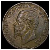 1866 Italy Copper 10 Centesimi