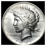 1921 Silver Peace Dollar CHOICE AU
