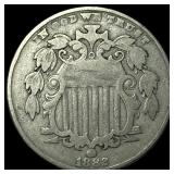 1882 Shield Nickel LIGHTLY CIRCULATED