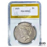 1925 Silver Peace Dollar PGA MS63