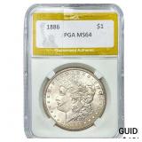 1886 Morgan Silver Dollar PGA MS64