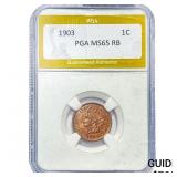 1903 Indian Head Cent PGA MS65 RB