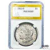 1921-D Morgan Silver Dollar PGA MS63
