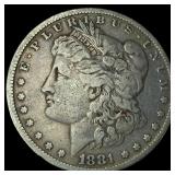 1881 Silver Morgan Dollar NEARLY UNCIRCULATED