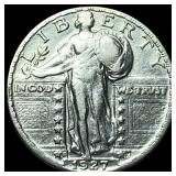 1927-S Silver Standing Liberty Quarter CHOICE AU