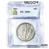 1941 Walking Liberty Half Dollar ICG MS64