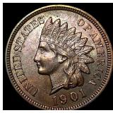 1901 RB Indian Head Cent CHOICE BU