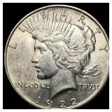 1922 Silver Peace Dollar UNCIRCULATED
