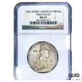 1925 Norse American Thick Silver Medal .5663oz ASW