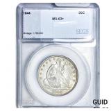1844 Seated Liberty Half Dollar SEGS MS63+