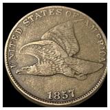 1857 Flying Eagle Cent NEARLY UNCIRCULATED