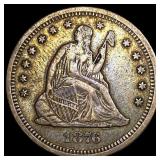 1876-S Silver Quarter Dollar NEARLY  UNCIRCULATED
