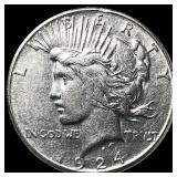 1924-S Silver Peace Dollar CLOSELY UNCIRCULATED