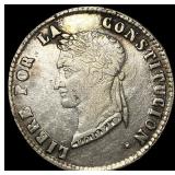 1836 Bolivia Silver 4 Soles LM-J LIGHTLY CIRCULATE