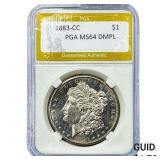 1833-CC Morgan Silver Dollar PGA MS64 DMPL