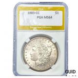 1883-CC Morgan Silver Dollar PGA MS64