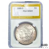1888-S Morgan Silver Dollar PGA MS64