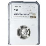 1960 Roosevelt Dime NGC PF69