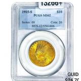 1915-D $10 Gold Eagle PCGS MS62