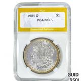 1904-O Morgan Silver Dollar PGA MS65