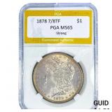 1878 7/8TF Morgan Silver Dollar PGA MS65 Strong