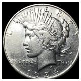 1934-D Silver Peace Dollar CHOICE AU
