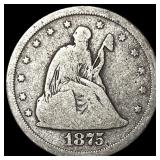1875-S Silver Twenty Cent Piece ABOUT  UNCIRCULAT