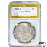 1891-S Morgan Silver Dollar PGA MS63