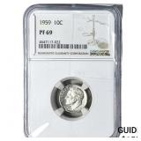 1959 Roosevelt Dime NGC PF69