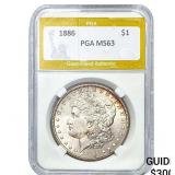 1886 Morgan Silver Dollar PGA MS63